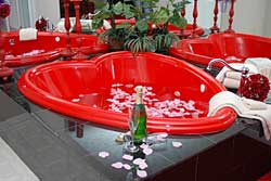 Heart Shaped Jetted Tub for 2